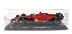 Edicola Ferrari F1-75 Scuderia Ferrari N 16 Season 2022 Charles Leclerc - Con Vetrina - With Showcase 1:24 Červená Černá