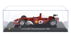 Edicola Ferrari F1  F2004 N 1 World Champion Season 2004 Michael Schumacher - Con Vetrina - With Showcase 1:24 Red