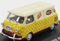 Edicola Fiat 600 Furgone Van Tre Rossi 1957 1:43 Slonová Kost Krémově Hnědá