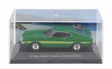 Edicola Ford usa Gran Torino Sport Coupe 1972 - Con Vetrina - With Showcase 1:43 Zelená Žlutá