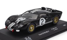Edicola Ford usa Gt40 Mkii 7.0l V8 Team Shelby American Inc. N 2 Winner 24h Le Mans 1966 Bruce Mclaren - Chris Amon 1:43 Černá Bílá