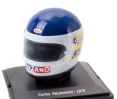 Edicola Helmet F1  Casco Helmet Carlos Reutemann 312 T3 Team Ferrari Season 1978 1:5 Bílá Žlutá Modrá