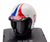 Edicola Helmet F1  Casco Helmet Chris Amon Team Ferrari 312 F1-67 Season 1967 1:5 Bílá