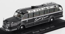 Edicola Krupp O80 Titan Autobus Senior Luxus 1951 - Damage Display Box 1:72 Černá Stříbrná