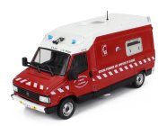 Edicola Peugeot J5 Maxum Van Fire Engine Secours D'urgence Aux Asphyxies Et Blesses 1982 1:43 Červená Bílá
