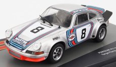 Edicola Porsche 911 Carrera 2.8 Rsr Coupe Team Martini Racing N 8 Winner Targa Florio 1973 Herbert Muller - Gijs Van Ennep 1:43 Stříbrná Červená Modrá