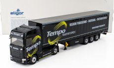 Eligor Scania S500 Truck Telonato Tempo Transports 2018 1:43 Black