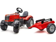 FALK - Šlapací traktor Massey Ferguson S8740 s vlečkou