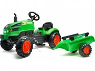 FALK - Šlapací traktor X-Tractor s vlečkou zelený