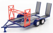 Gmp Accessories Carrello Trasporto Auto 2-assi - Car Transporter Trailer Union 76 1:18 Modrá Oranžová Šedá