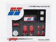 Gmp Accessories Set Officina Garage Tool Set Bre 1:18 Červená Bílá Modrá