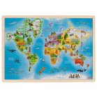 Goki Dřevěné puzzle Mapa světa