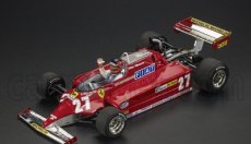 Gp-replicas Ferrari F1  126ck N 27 Winner Monaco Gp (with Pilot Figure) 1981 G.villeneuve - Con Vetrina - With Showcase 1:18 Red