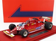 Gp-replicas Ferrari F1  126cx Comprex Turbo N 27 Usa Ovest Long Beach Gp (with Pilot Figure) 1981 G.villeneuve - Con Vetrina - With Showcase 1:18 Red