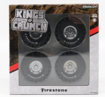 Greenlight Accessories Set 4x Ruote - 4x Wheels Fireston Bigfoot 1:18 Černá Stříbrná