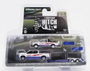 Greenlight Chevrolet Silverado 1500 Pick-up 2023 With Trailer + S-10 Pick-up Baja 1989 1:64 Bílá Červená Modrá