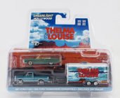 Greenlight Ford usa F-250 Pick-up 1967 With Trailer + Thunderbird Cabriolet Open 1966 - Thelma & Louise 1:64 Zelená