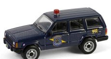 Greenlight Jeep Cherokee Michigan State Police 2001 1:64 Blue