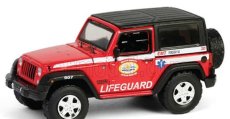 Greenlight Jeep Wrangler Lifeguard Florida Beach 2011 1:64 Červená Bílá