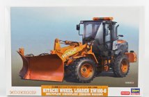 Hasegawa Hitachi fiat Zw100-6 Ruspa Gommata Tractor - Scraper - Spazzaneve - Snowplow 1:35 /