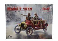 Icm-model Ford usa Model T Fire Truck With Crew 1914 - Vigili Del Fuoco 1:24 /