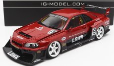 Ignition-model Nissan Skyline Lb-er34 N 9 Super Silhouette Lbwk 1996 1:18 Červená Černá