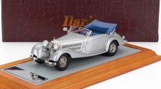 Ilario-model Mercedes benz 540k Sn154157 Sindelfingen Cabriolet A Open 1937 1:43 Stříbrná Modrá