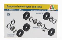 Italeri Accessories Set 8x European Tires And Rims For Truck 1:24 /
