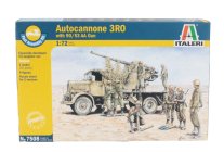 Italeri Truck Autocannone 2-assi 3ro With 90/53 Aa Military Gun 1:72 /