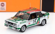Ixo-models Fiat 131 Abarth Team Alitalia N 14 Rally Montecarlo 1981 Dario Cerrato - Luciano Guizzardi 1:43 Bílá Zelená Červená