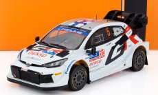 Ixo-models Toyota Yaris Gr Rally1 Team Toyota Gazoo Racing Wrt N 5 4th Rally Finland 2024 Sami Pajari - Enni Malkonen 1:18 Bílá