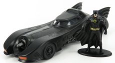Jada Batman Batmobile Movie 1989 With Batman Figure 1:32 Matt Black