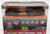 Jada Batman Batmobile With Batman Figures 1966 1:24 Black