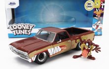 Jada Chevrolet El Camino Pick-up With Tanzmanian Devil Figure Looney Tunes 1967 1:24 2 Tóny Hnědé