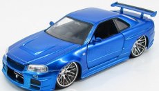 Jada Nissan Brian's Skyline Gt-r R34 2002 - Fast & Furious I (2001) 1:24 Matt Blue