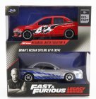 Jada Nissan Set 2x Fast & Furious - Skyline Gt-r 2002 - Mitsubishi Lancer Evolution Ix 2006 1:32 Červená Stříbrná Modrá