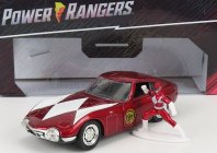Jada Toyota 2000gt Coupe 1967 With Power Rangers Figure 1:32 Červená Met Bílá