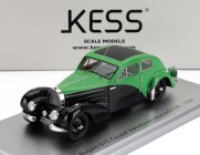 Kess-model Bugatti 57c S/n.57335 Coupe Aerodynamique Closed Roof 1938 1:43 Zelená Černá