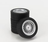 Kk-scale Accessories 4x  Wheels And Rims Set 18' For Bmw 3-series Alpina B6 3.5 (e30) 1988 1:18 Black