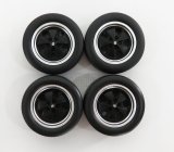 Kk-scale Accessories Porsche 911 4x Wheels And Tire Set 1976 1:18 Black