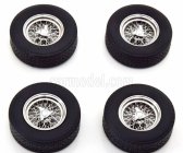 Kk-scale Accessories Set 4x Complete Wheels - Set 4x Cerchi A Raggi 1:18 Černý Chrom