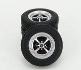 Kk-scale Accessories Set 4x Wheel And Tyre Set - Opel Kadett B Sport 1973 1:18 Black