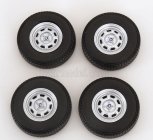 Kk-scale Accessories Set 4x Wheels And Rims For Bmw 2002 1971 1:12 Černý Chrom
