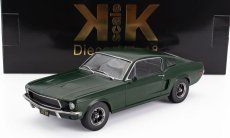 Kk-scale Ford usa Mustang Fastback - Bullit Movie Edition 1968 1:18 Plochá Zelená