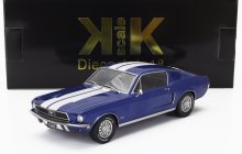 Kk-scale Ford usa Mustang Gt Fastback Coupe 1968 1:18 Modrá Bílá