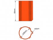 Klima Základna 35mm 4-stabilizátory oranžová