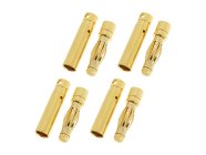 Konektor zlacený 4.0mm dlouhý (4 páry)