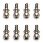 Kulové čepy, střibrné, 6mm, 10ks.