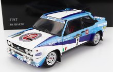 Kyosho Fiat 131 Abarth N 2 Winner Rally Piancavallo 1981 1:18, bílomodrá