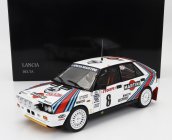 Kyosho Lancia Delta Hf Integrale 4wd (night Version) Team Martini Racing N 6 Winner Rally Montecarlo 1987 Miki Biasion - Tiziano Siviero 1:18 Bílá Červená Modrá